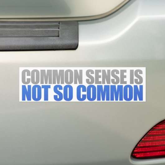 Common Sense Bumpersticker (Op auto)