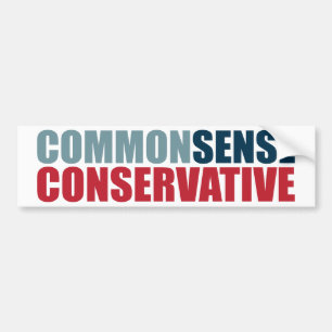 Common Sense Conservative Bumpersticker