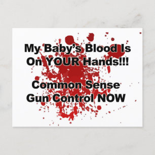 Common Sense Pistool Control Now Briefkaart