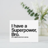 Common Sense Superpower Briefkaart (Staand voorkant)