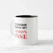 Common Sense Tweekleurige Koffiemok (Voorkant links)