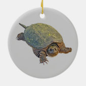 Common Snapping Turtle - Chelydra serpentina Keramisch Ornament (Achterkant)