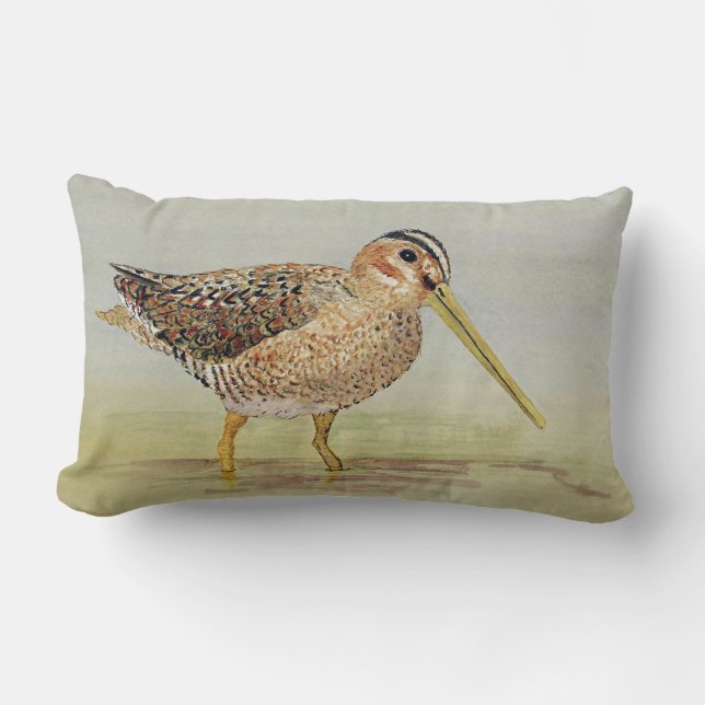 Common Snipe Pillow Kussen (Voorkant)