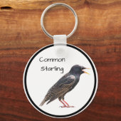 Common Starling Sleutelhanger (Voorkant)