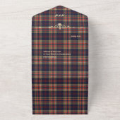 Commonwealth Schotse Tartan  All In One Uitnodiging (Buitenkant)