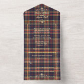 Commonwealth Schotse Tartan  All In One Uitnodiging (Binnen)