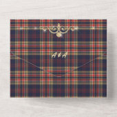 Commonwealth Schotse Tartan  All In One Uitnodiging (Achterkant)