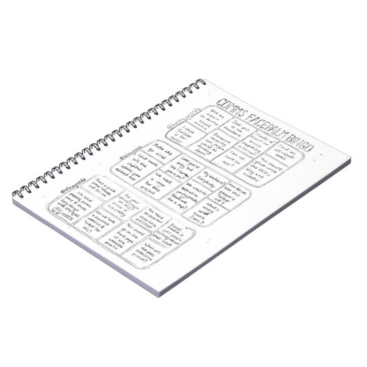 Comms Facepalm Bingo Bingo Blocnote Notitieboek (Linkerzijde)