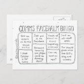 Comms Facepalm Bingo Round 1 Carte postale (Devant / Derrière)