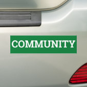 COMMUNAUTAIR teken/sticker/MAGNET Bumpersticker (Op auto)