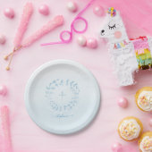 Communauté Blue Wreath en Cross Papieren Bordje (Feest)