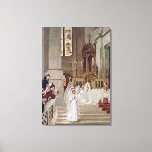 Commune in the Church of the Trinity, 1877 Canvas Afdruk
