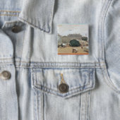 Commune van Parijs Vierkante Button 5,1 Cm (In situ)