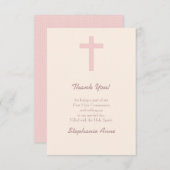 Communepastel Pink Cross Kaart (Voorkant / Achterkant)