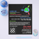 Communicatie-Logo, vertaler en tolk Flyer (Enkel)