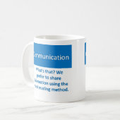 Communicatie-Mok Koffiemok (Voorkant links)