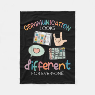 Communicatie ziet er anders uit voor iedereen Auti Fleece Deken