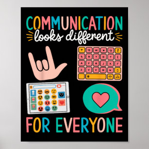 Communicatie ziet er anders uit voor iedereen Auti Poster
