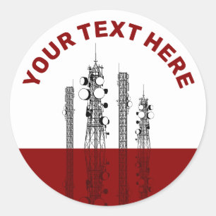 Communicatietoren Ronde Sticker
