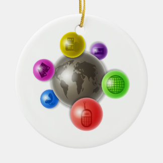 Communicatiewereld Keramisch Ornament