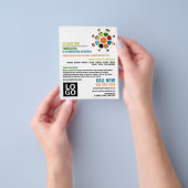 Communicatiewiel, vertaler en tolk flyer (Hand)