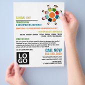 Communicatiewiel, vertaler en tolk flyer (Hand)