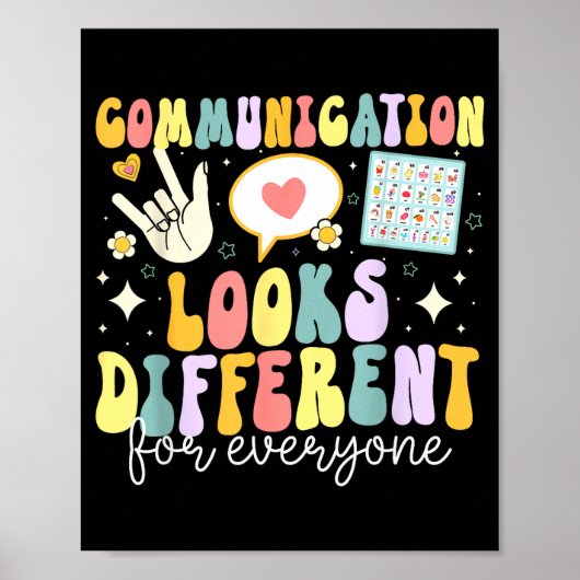 Communication Looks Different For Everyone Speech  Poster (Voorkant)