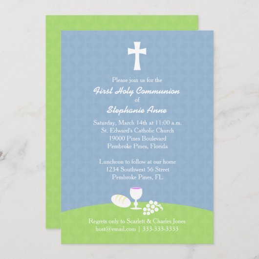 Communie Brood van het Leven Kaart (Voorkant / Achterkant)