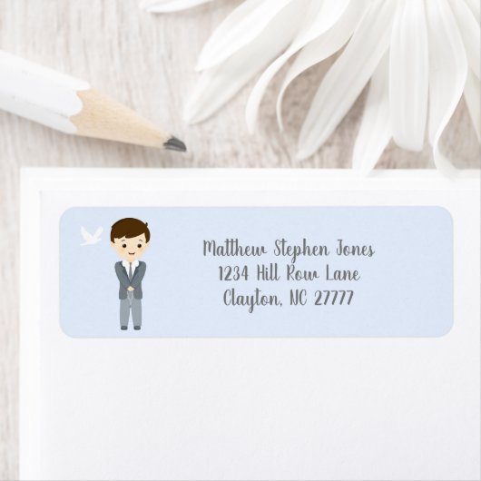 Communie Dove Boy Etiket (Insitu)