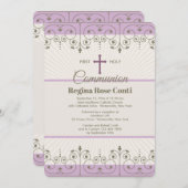Communie meisje uitnodiging (Voorkant / Achterkant)