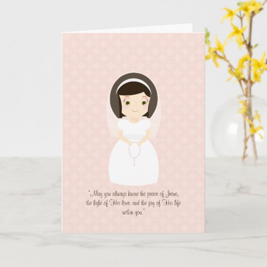 communiegebed kaart (Gele Bloem)