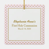 communiegebed keramisch ornament (Achterkant)