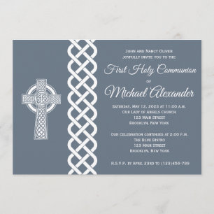 Communion celtique Invitation pour les garçons