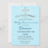 Communion Invitation Bleu (Devant)