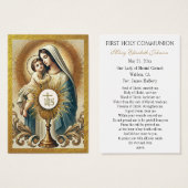 Communion Marie et Jésus Hôte de Chalice Or (Devant & derrière)