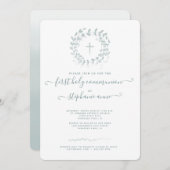 Communion Sage Wreath en Cross Kaart (Voorkant / Achterkant)