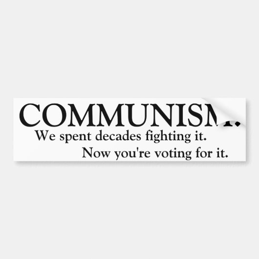 communisme bumpersticker (Voorkant)