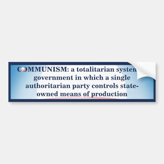 Communisme gedefinieerd bumpersticker (Voorkant)