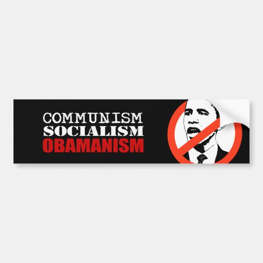 COMMUNISME, SOCIALISME, OBAMANISME BUMPERSTICKER (Voorkant)