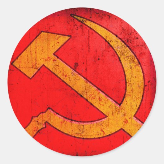 Communisme USSR Hamer en Sikkel Sticker (Voorkant)