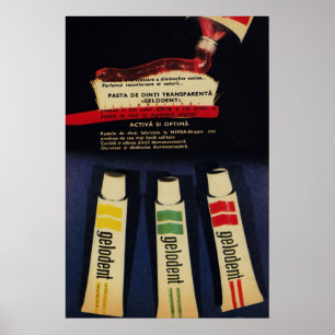 communist 1970 Toothpasta, GELODENT Poster