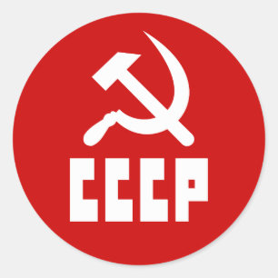 Communist CCCP Russian Hammer en Sickle Ronde Sticker