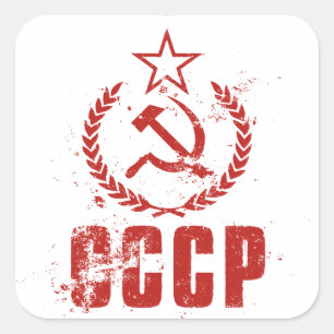 Communist Hammer & Sickle Vlag Stickers