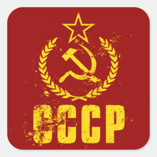 Communist Hammer & Sickle Vlag Stickers