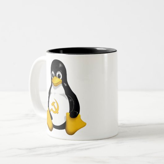 Communist Penguin (Linux) Coffee Mok (Voorkant links)