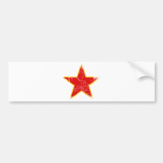 Communist Red Star Bumpersticker (Voorkant)