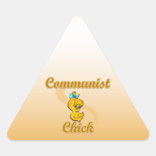 communistisch chick driehoek sticker (Voorkant)