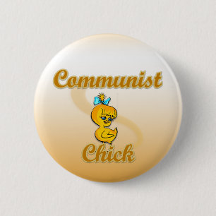 communistisch chick ronde button 5,7 cm