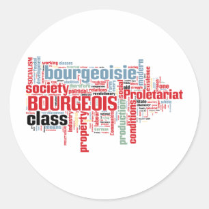 Communistisch manifest Word Cloud Ronde Sticker