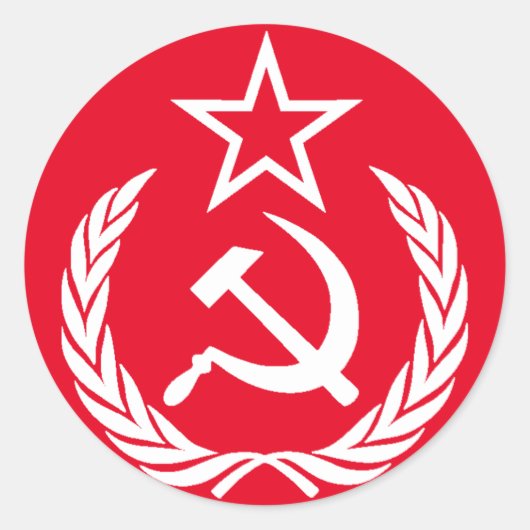 communistisch ronde sticker (Voorkant)